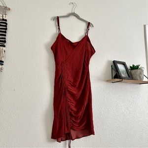Free People Orange Silk Dress